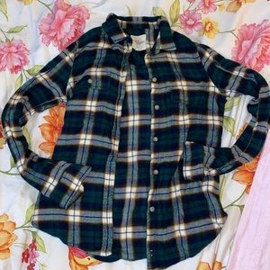 American Eagle Green Flannel Shirt